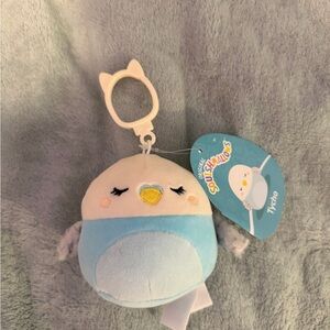 NWT Tycho the Parakeet Squishmallow Keychain